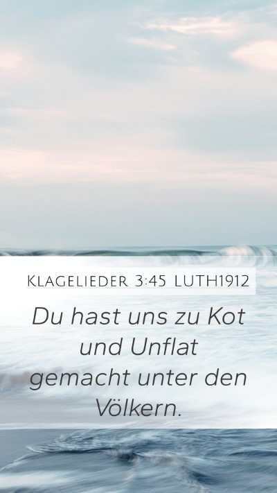 Klagelieder 3:45 LUTH1912 Bible Verse Image