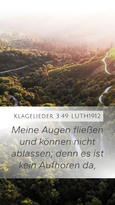 Klagelieder 3:49 LUTH1912 Mobile Phone Wallpaper - Meine Augen fließen und können nicht ablassen; - Mobile Bible Verse Wallpaper