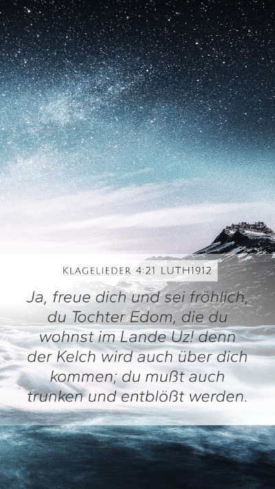Klagelieder 4:21 LUTH1912 Bible Verse Image