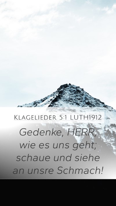 Klagelieder 5:1 LUTH1912 Bible Verse Image