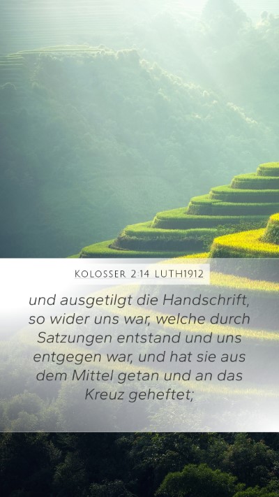 Kolosser 2:14 LUTH1912 Bible Verse Image