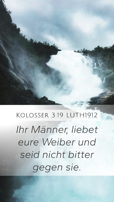 Kolosser 3:19 LUTH1912 Bible Verse Image