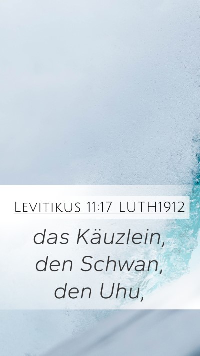 Levitikus 11:17 LUTH1912 Mobile Phone Wallpaper - das Käuzlein, den Schwan, den - Mobile Bible Verse Wallpaper