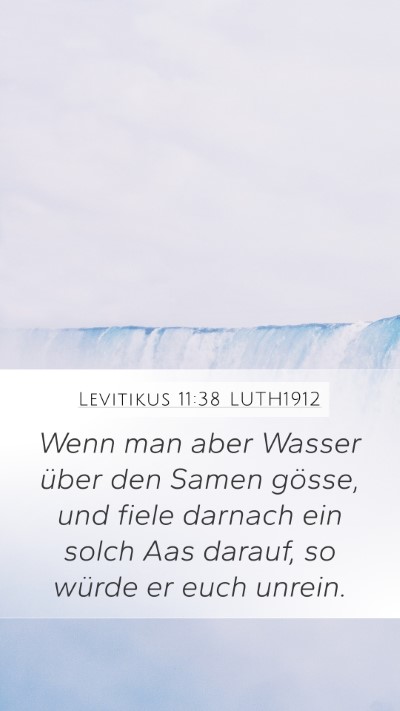 Levitikus 11:38 LUTH1912 Mobile Phone Wallpaper - Wenn man aber Wasser über den Samen gösse, und - Mobile Bible Verse Wallpaper