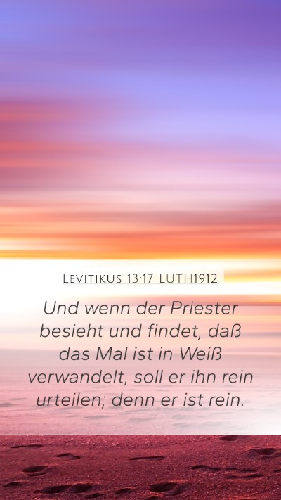 Levitikus 13:17 LUTH1912 Mobile Phone Wallpaper - Und wenn der Priester besieht und findet, daß - Mobile Bible Verse Wallpaper