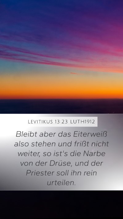 Levitikus 13:23 LUTH1912 Mobile Phone Wallpaper - Bleibt aber das Eiterweiß also stehen und frißt - Mobile Bible Verse Wallpaper