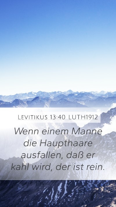 Levitikus 13:40 LUTH1912 Mobile Phone Wallpaper - Wenn einem Manne die Haupthaare ausfallen, daß - Mobile Bible Verse Wallpaper