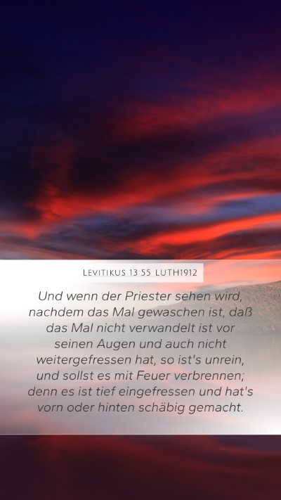 Levitikus 13:55 LUTH1912 Mobile Phone Wallpaper - Und wenn der Priester sehen wird, nachdem das Mal - Mobile Bible Verse Wallpaper