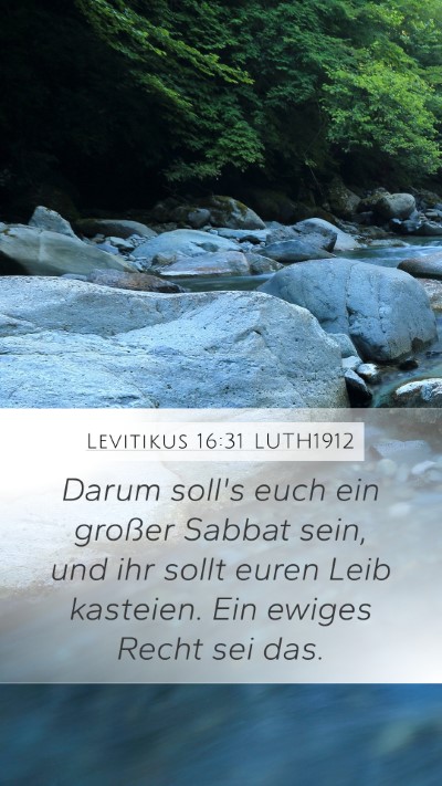 Levitikus 16:31 LUTH1912 Mobile Phone Wallpaper - Darum soll's euch ein großer Sabbat sein, und - Mobile Bible Verse Wallpaper