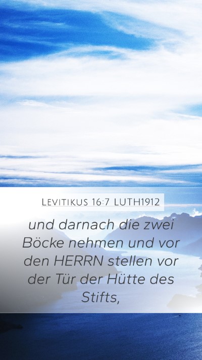 Levitikus 16:7 LUTH1912 Mobile Phone Wallpaper - und darnach die zwei Böcke nehmen und vor den - Mobile Bible Verse Wallpaper