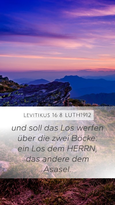 Levitikus 16:8 LUTH1912 Bible Verse Image
