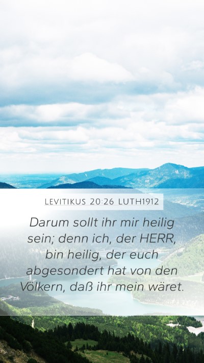 Levitikus 20:26 LUTH1912 Bible Verse Image
