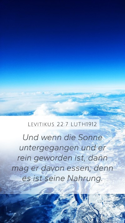 Levitikus 22:7 LUTH1912 Mobile Phone Wallpaper - Und wenn die Sonne untergegangen und er rein - Mobile Bible Verse Wallpaper