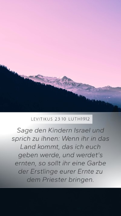 Levitikus 23:10 LUTH1912 Bible Verse Image