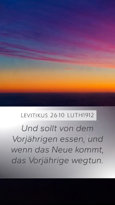 Levitikus 26:10 LUTH1912 Bible Verse Image