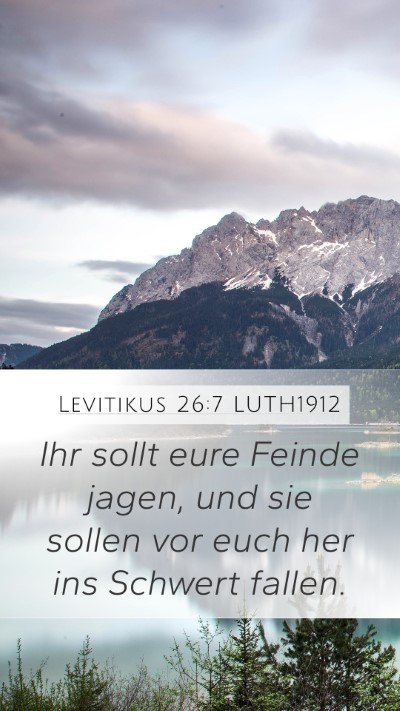 Levitikus 26:7 LUTH1912 Mobile Phone Wallpaper - Ihr sollt eure Feinde jagen, und sie sollen vor - Mobile Bible Verse Wallpaper