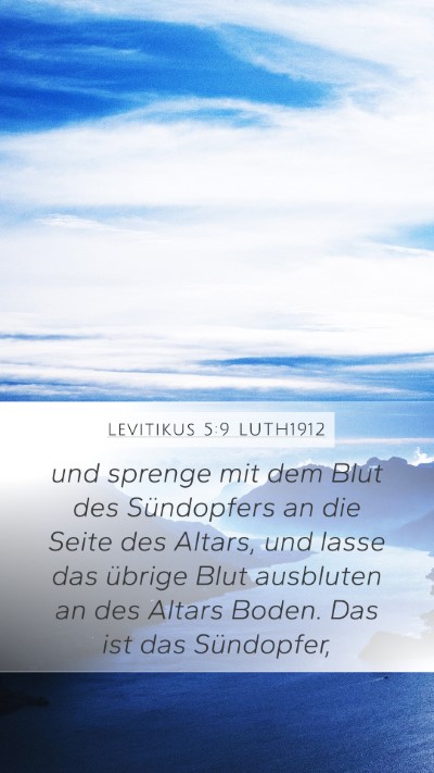 Levitikus 5:9 LUTH1912 Bible Verse Image