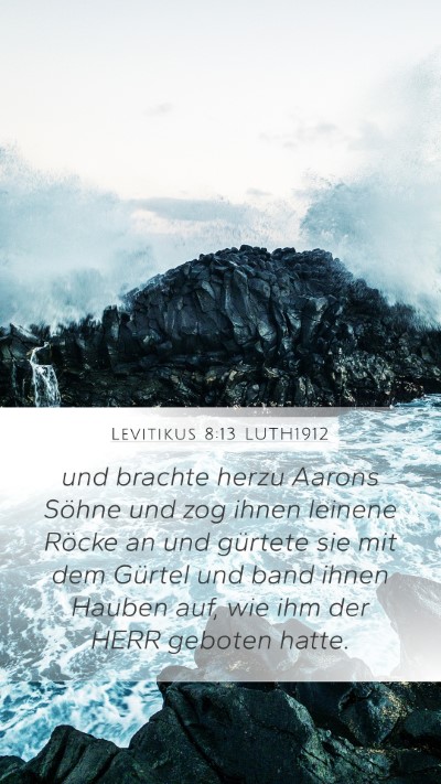 Levitikus 8:13 LUTH1912 Bible Verse Image