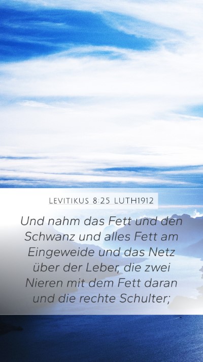 Levitikus 8:25 LUTH1912 Bible Verse Image