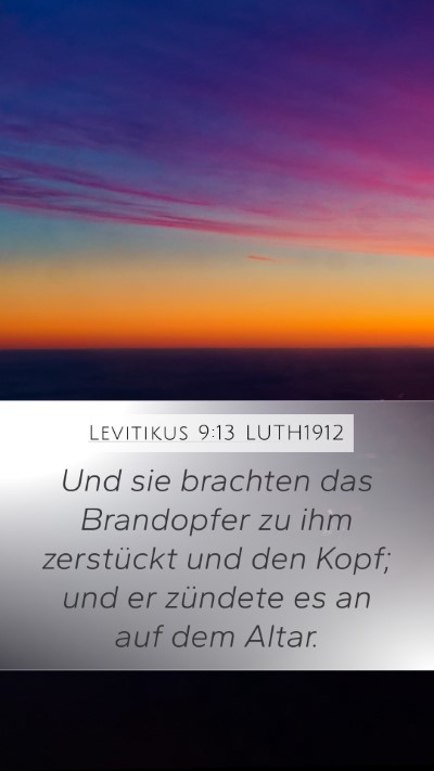 Levitikus 9:13 LUTH1912 Bible Verse Image