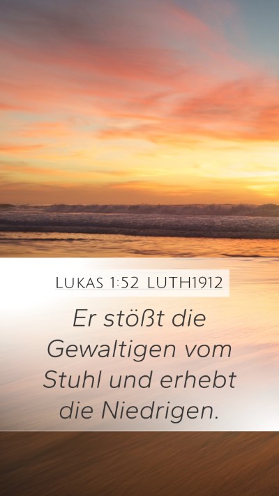 Lukas 1:52 LUTH1912 Bible Verse Image