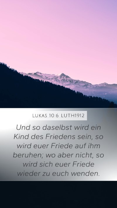 Lukas 10:6 LUTH1912 Bible Verse Image