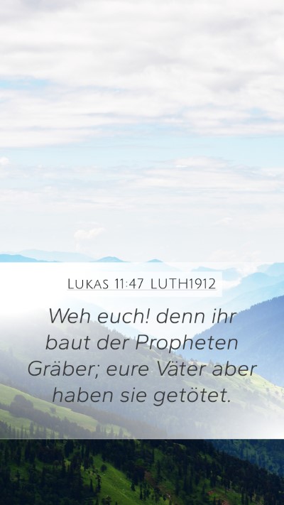 Lukas 11:47 LUTH1912 Bible Verse Image