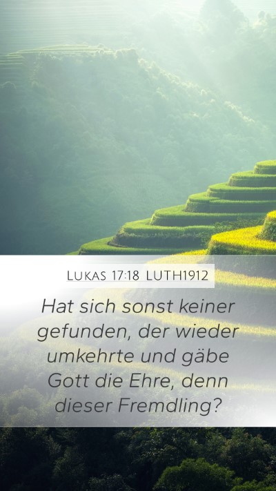 Lukas 17:18 LUTH1912 Mobile Phone Wallpaper - Hat sich sonst keiner gefunden, der wieder - Mobile Bible Verse Wallpaper