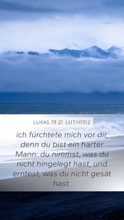 Lukas 19:21 LUTH1912 Bible Verse Image