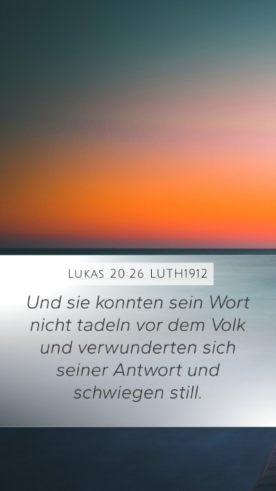 Lukas 20:26 LUTH1912 Bible Verse Image