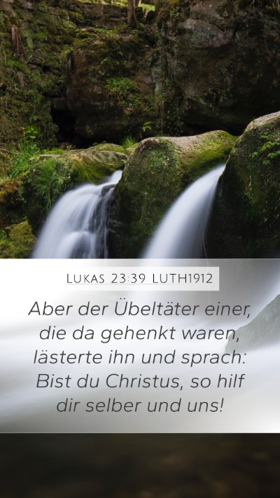 Lukas 23:39 LUTH1912 Bible Verse Image