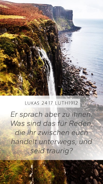 Lukas 24:17 LUTH1912 Bible Verse Image
