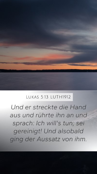 Lukas 5:13 LUTH1912 Bible Verse Image