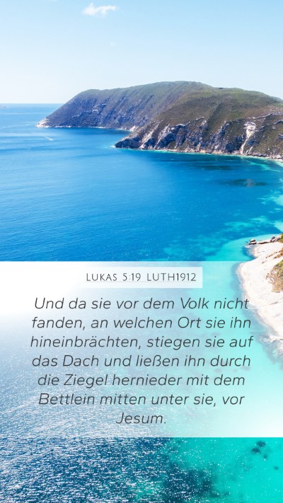 Lukas 5:19 LUTH1912 Bible Verse Image