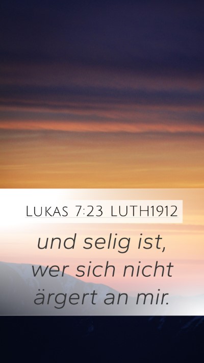 Lukas 7:23 LUTH1912 Bible Verse Image
