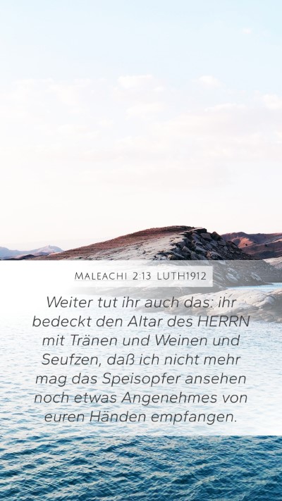 Maleachi 2:13 LUTH1912 Bible Verse Image
