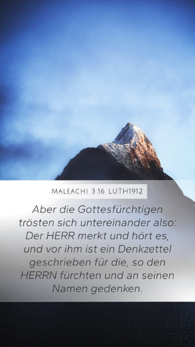 Maleachi 3:16 LUTH1912 Bible Verse Image