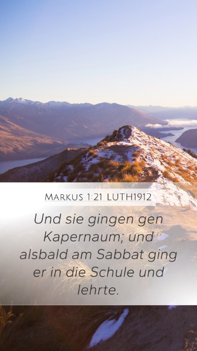 Markus 1:21 LUTH1912 Bible Verse Image