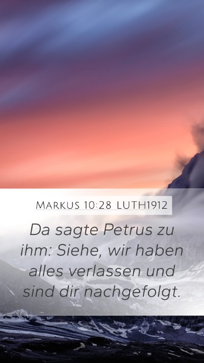 Markus 10:28 LUTH1912 Bible Verse Image