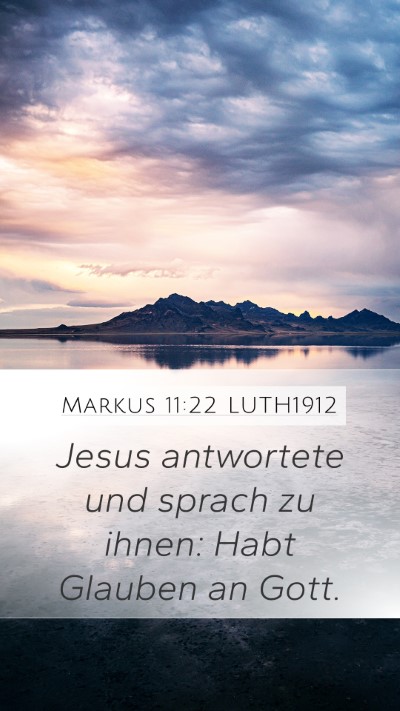 Markus 11:22 LUTH1912 Bible Verse Image