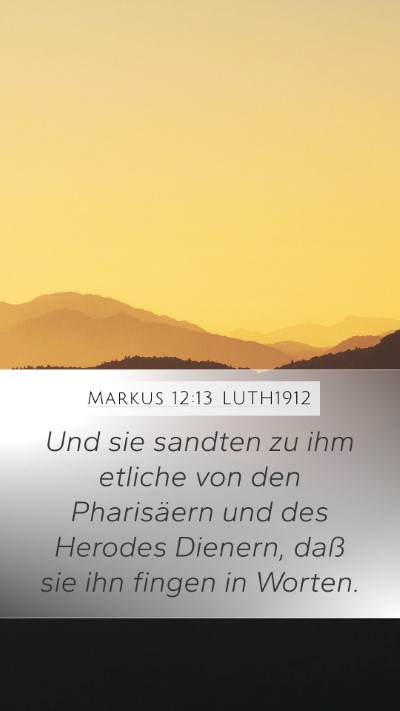 Markus 12:13 LUTH1912 Bible Verse Image