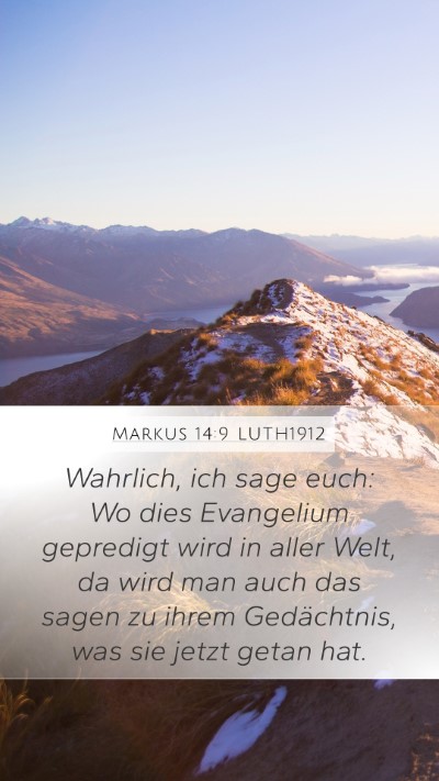 Markus 14:9 LUTH1912 Bible Verse Image