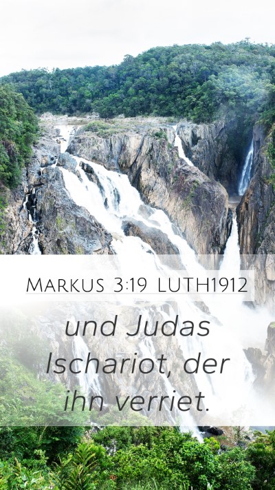 Markus 3:19 LUTH1912 Mobile Phone Wallpaper - und Judas Ischariot, der ihn - Mobile Bible Verse Wallpaper