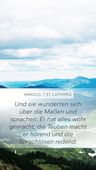 Markus 7:37 LUTH1912 Bible Verse Image