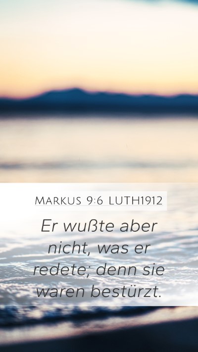 Markus 9:6 LUTH1912 Bible Verse Image