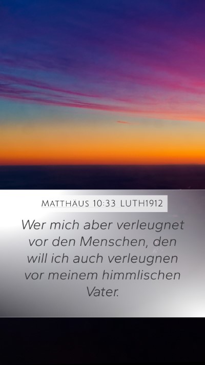 Matthäus 10:33 LUTH1912 Bible Verse Image