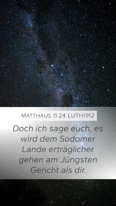 Matthäus 11:24 LUTH1912 Bible Verse Image