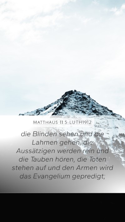 Matthäus 11:5 LUTH1912 Bible Verse Image