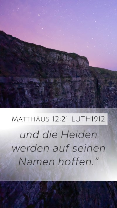 Matthäus 12:21 LUTH1912 Bible Verse Image