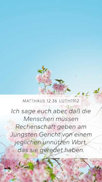 Matthäus 12:36 LUTH1912 Bible Verse Image